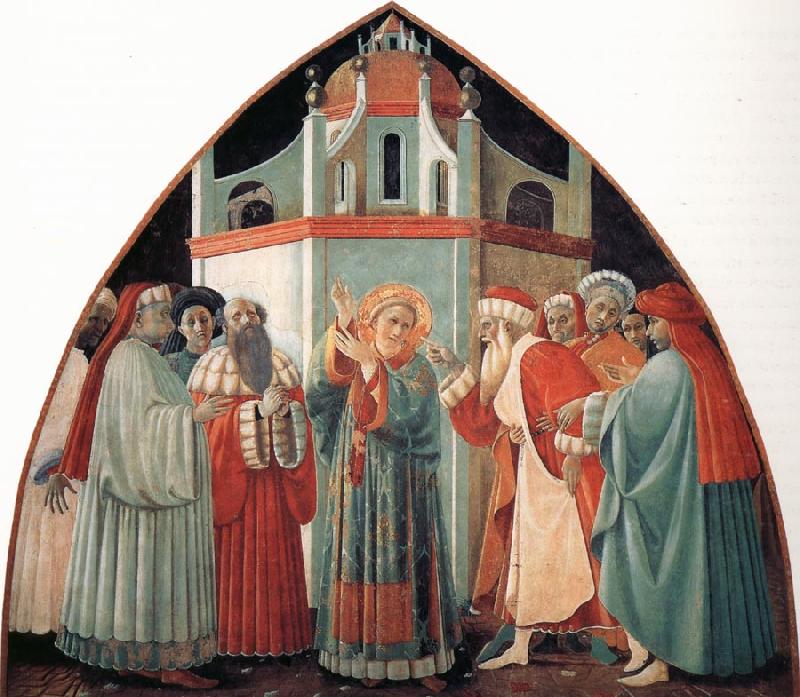 Fra Filippo Lippi The Prato Master,St Stephen Preaching to the Pharisees Sweden oil painting art